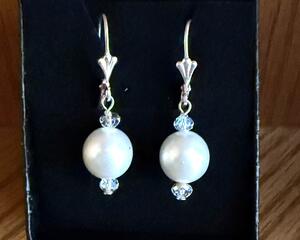 Glass pearls and Swarovski Element Crystals 